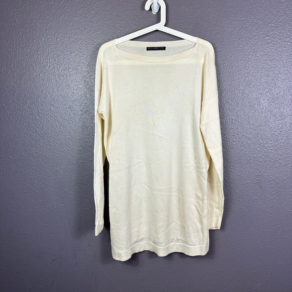 Peruvian Connection Tunic Sweater Cream D’Orsay Pima Cotton size Large